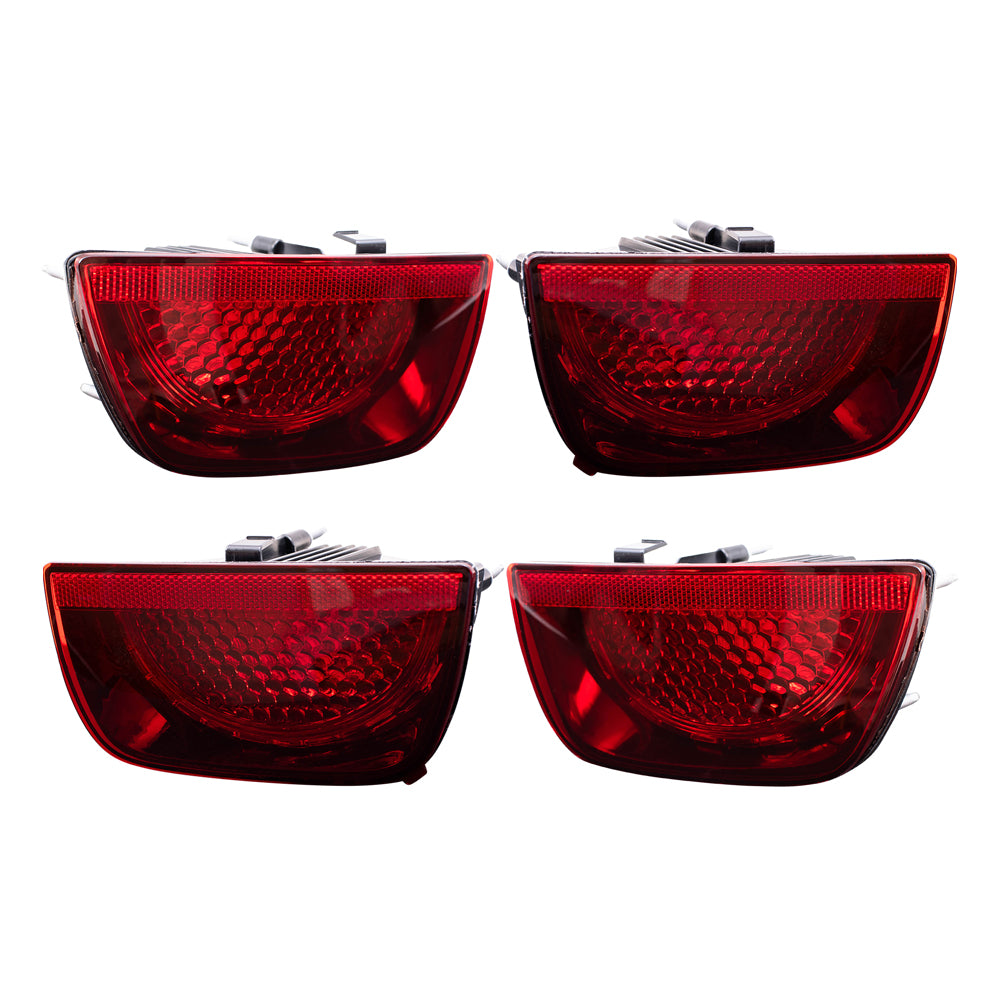 Brock Replacement 4 Pc Set Inner and Outer Tail Lights