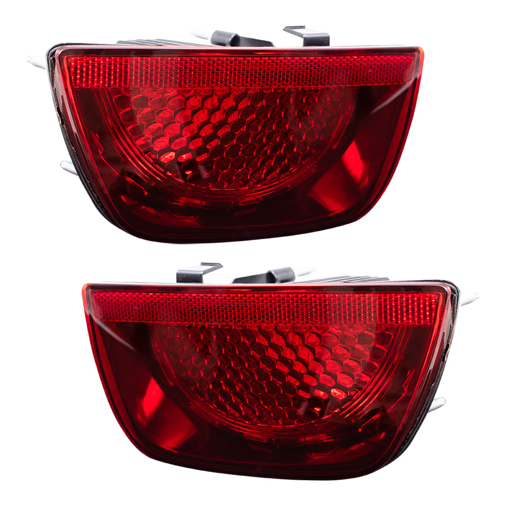 Brock Replacement Driver and Passenger Set Outer Tail Lights Compatible with 2010-2013 Camaro w/ RS Package 92244323 92244324