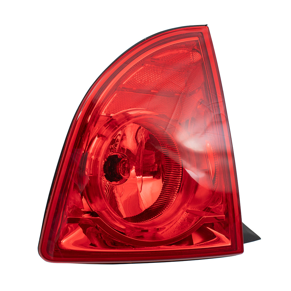 Brock Replacement Driver Tail Light with Red Lens Compatible with 2008-2012 Malibu 20914363