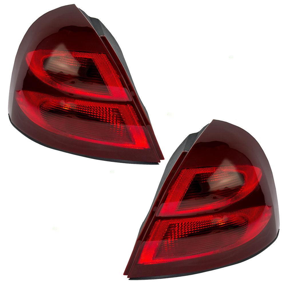 Brock Replacement Driver and Passenger Set Tail Lights Compatible with 2004-2008 Grand Prix 25851407 25851406