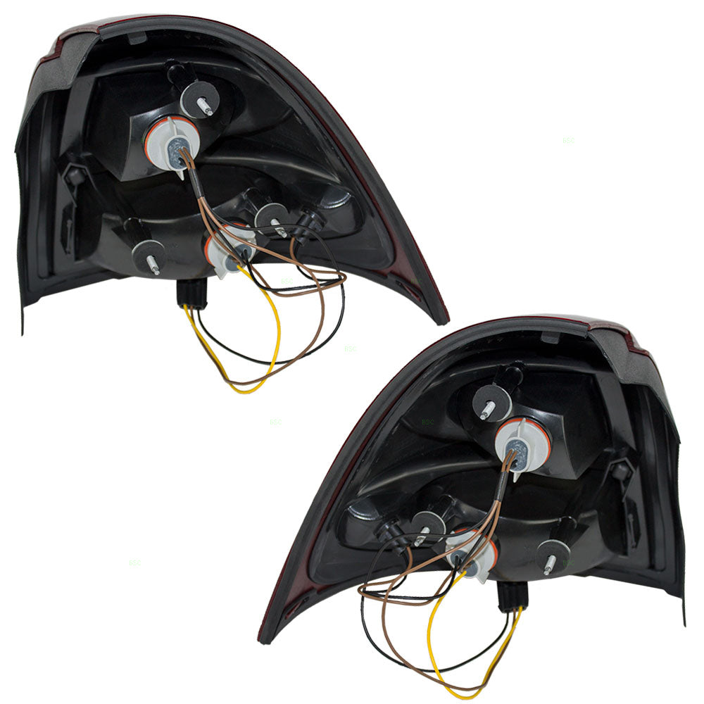 Brock Replacement Driver and Passenger Set Tail Lights Compatible with 2004-2008 Grand Prix 25851407 25851406