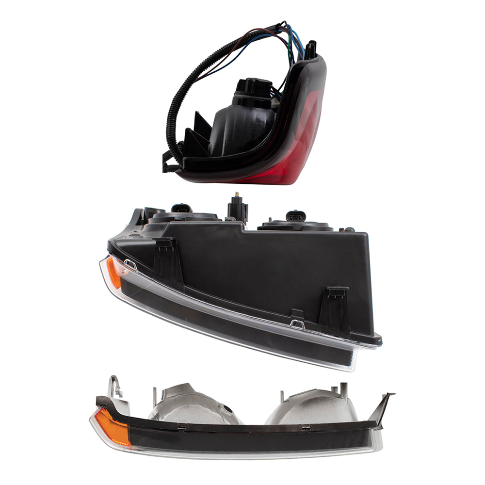 Brock Replacement 6 Pc Headlights Tail Lights & Park Signal Lamps