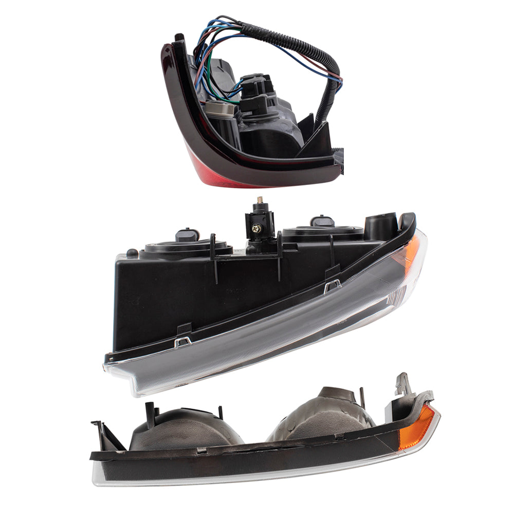 Brock Replacement 6 Pc Headlights Tail Lights & Park Signal Lamps