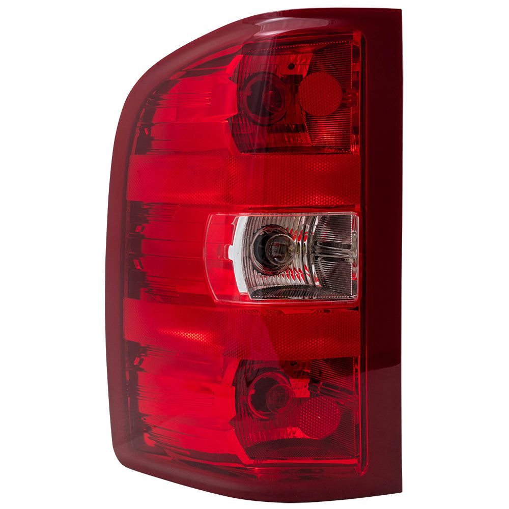 Brock Replacement Driver Side Tail Light Assembly Compatible with 2007-2014 Silverado With Bulbs-Harness 25958482