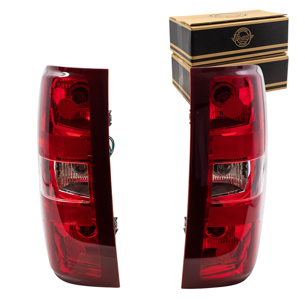 Brock Replacement Driver and Passenger Side Tail Light Assemblies Compatible with 25958482 25958483