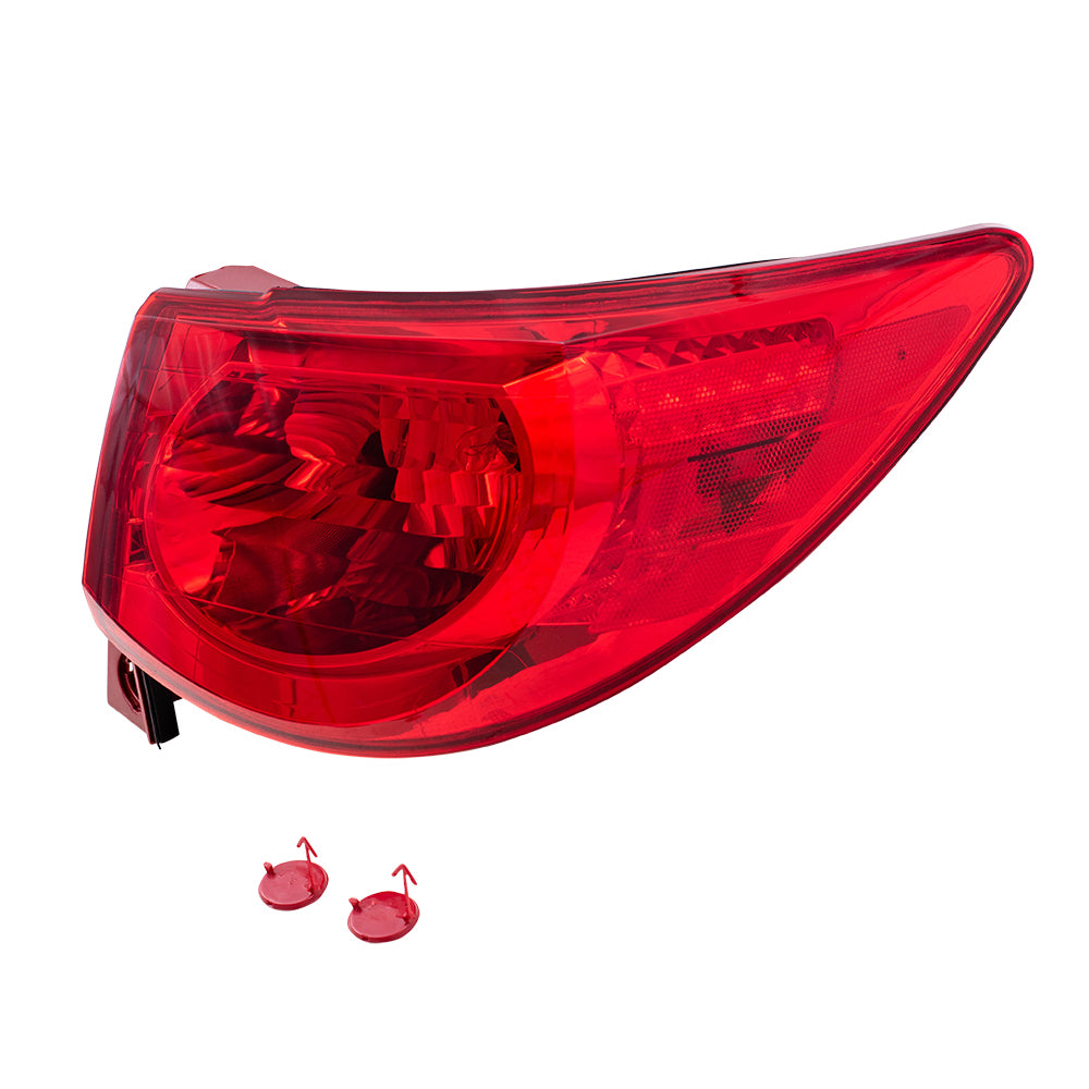 Brock Replacement Passenger Tail Light Quarter Panel Mounted Taillamp Compatible with 09-12 Traverse 15912686