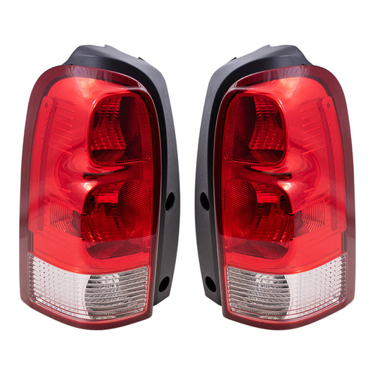 Brock Replacement Driver and Passenger Set Tail Lights Compatible with 05-07 Terraza Uplander Relay Montana SV6 15787131 15787132