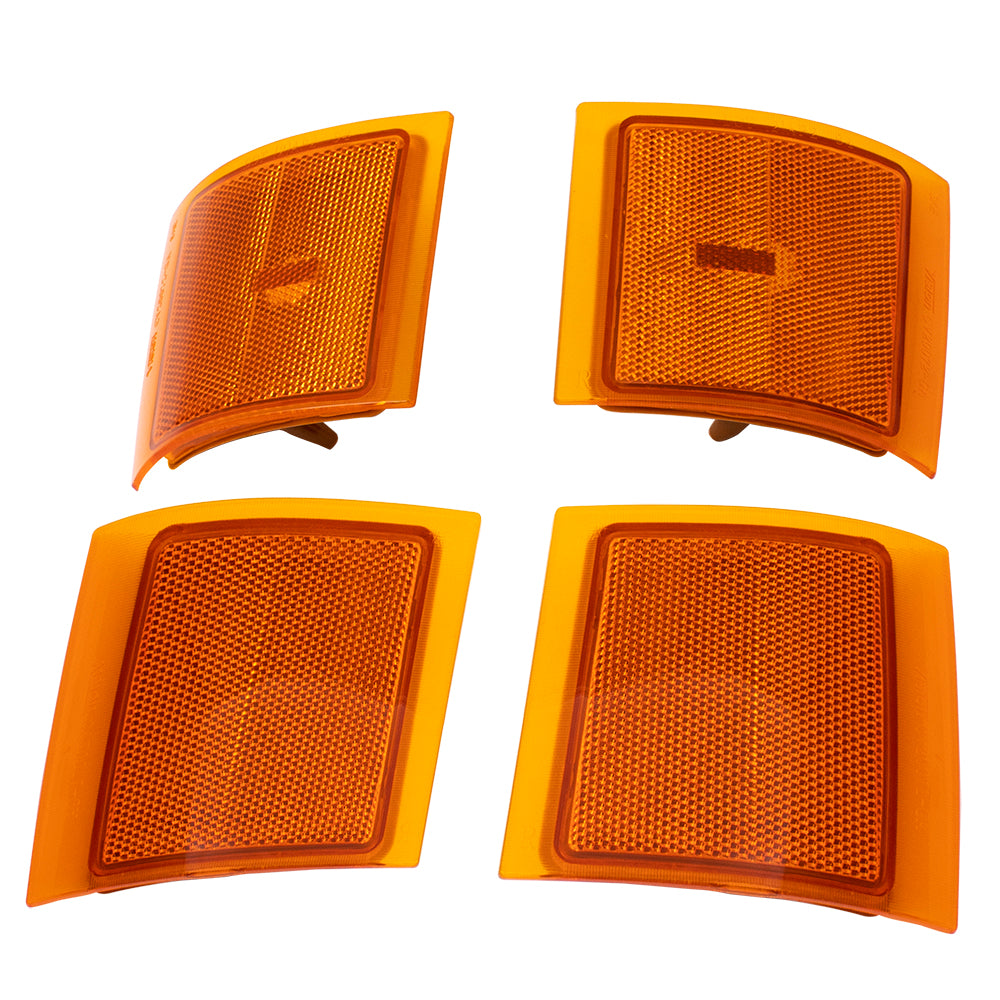 Park/Signal/Side Marker for 1994-1999 C1500 Upper and Lower for Composite Headlights for 1994-1999 C1500 Suburban 1994-2000 C2500 1994-1999 C2500 Suburban 1994-2000 C3500 1994-1999 K1500 5977459 Set