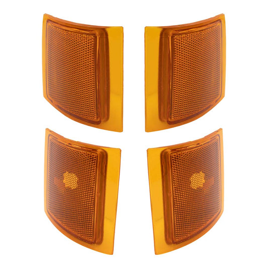 Park/Signal/Side Marker for 1994-1999 C1500 Upper and Lower for Composite Headlights for 1994-1999 C1500 Suburban 1994-2000 C2500 1994-1999 C2500 Suburban 1994-2000 C3500 1994-1999 K1500 5977459 Set