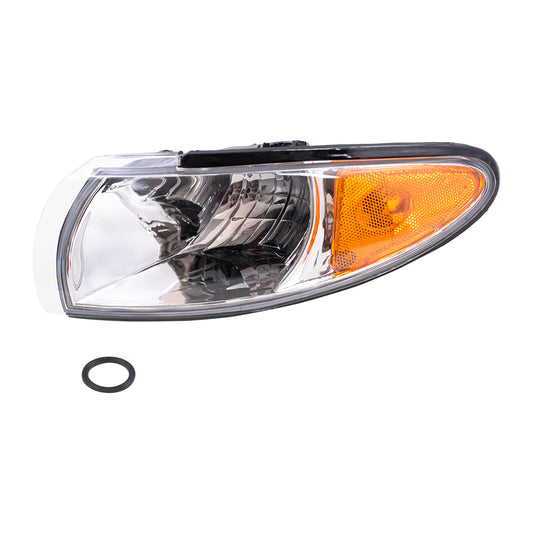 Brock Replacement Driver Park Signal Side Marker Light Compatible with 1997-2003 Grand Prix 16521833