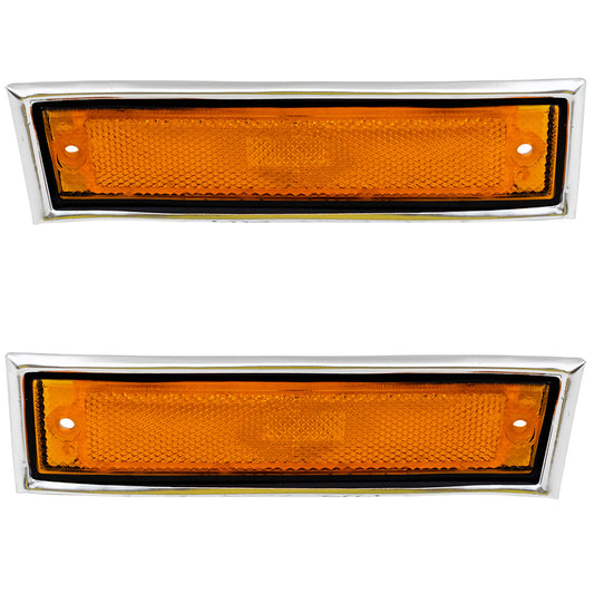 Park/Signal/Side Marker for 1981-1986 C10 Chrome Trim for 1981-1986 C10 Suburban 1988-1991 C1500 1981-1986 C20 1981-1986 C20 Suburban 1988-1991 C2500 1981-1986 C30 1988-1991 C3500 1981-1986 K10 Set