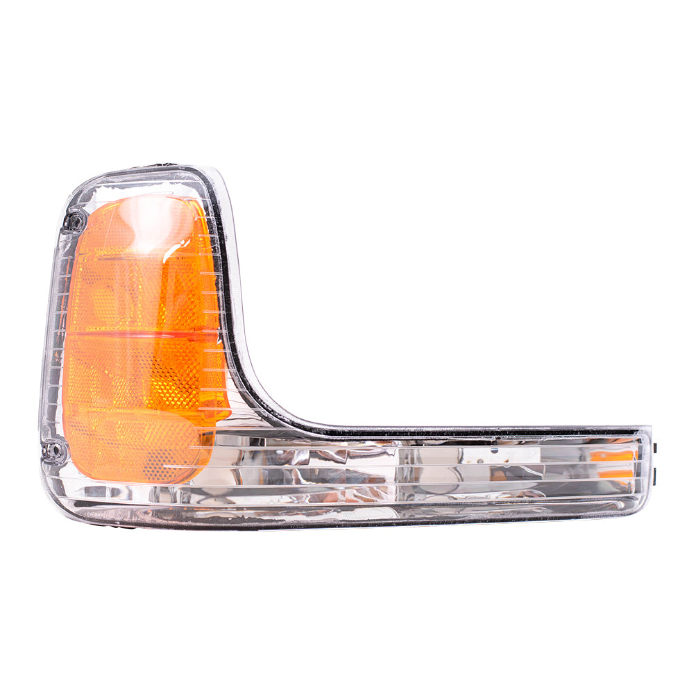 Brock Replacement Driver and Passenger Set Signal Corner Marker Lights Compatible with 1999-2000 Escalade Yukon Denali 15763595 15763596