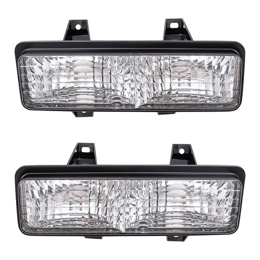 Park/Signal/Side Marker for 1989-1991 Blazer for Dual Headlights for 1992-1995 G10 1992-1995 G20 1992-1996 G30 1989-1991 R1500 Suburban 1989-1989 R2500 1989-1991 R2500 Suburban 1989-1991 R3500 Set