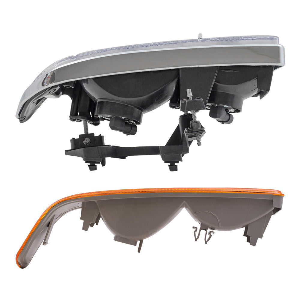 Headlights and Park Signal Marker Lights without Fog Lights Compatible with 1998-2005 Blazer & 1998-2004 S10