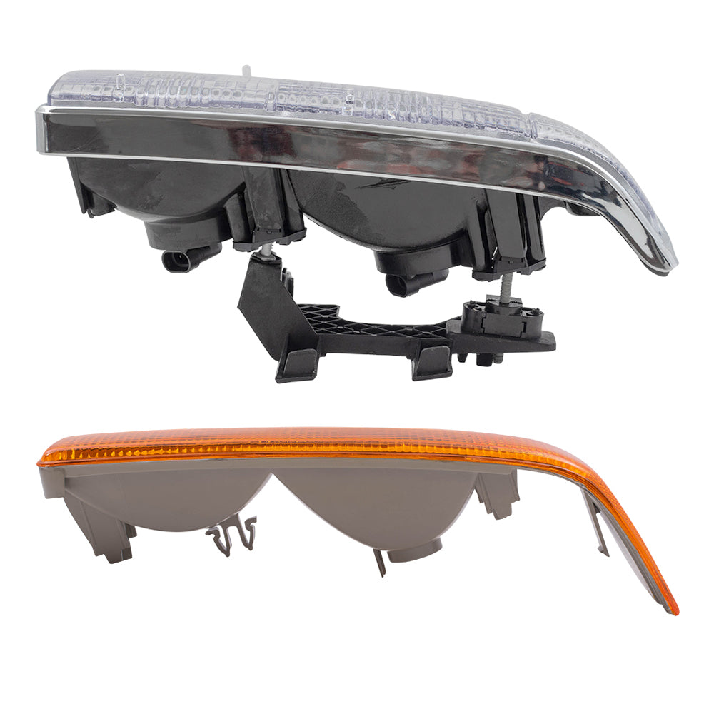 Headlights and Park Signal Marker Lights without Fog Lights Compatible with 1998-2005 Blazer & 1998-2004 S10