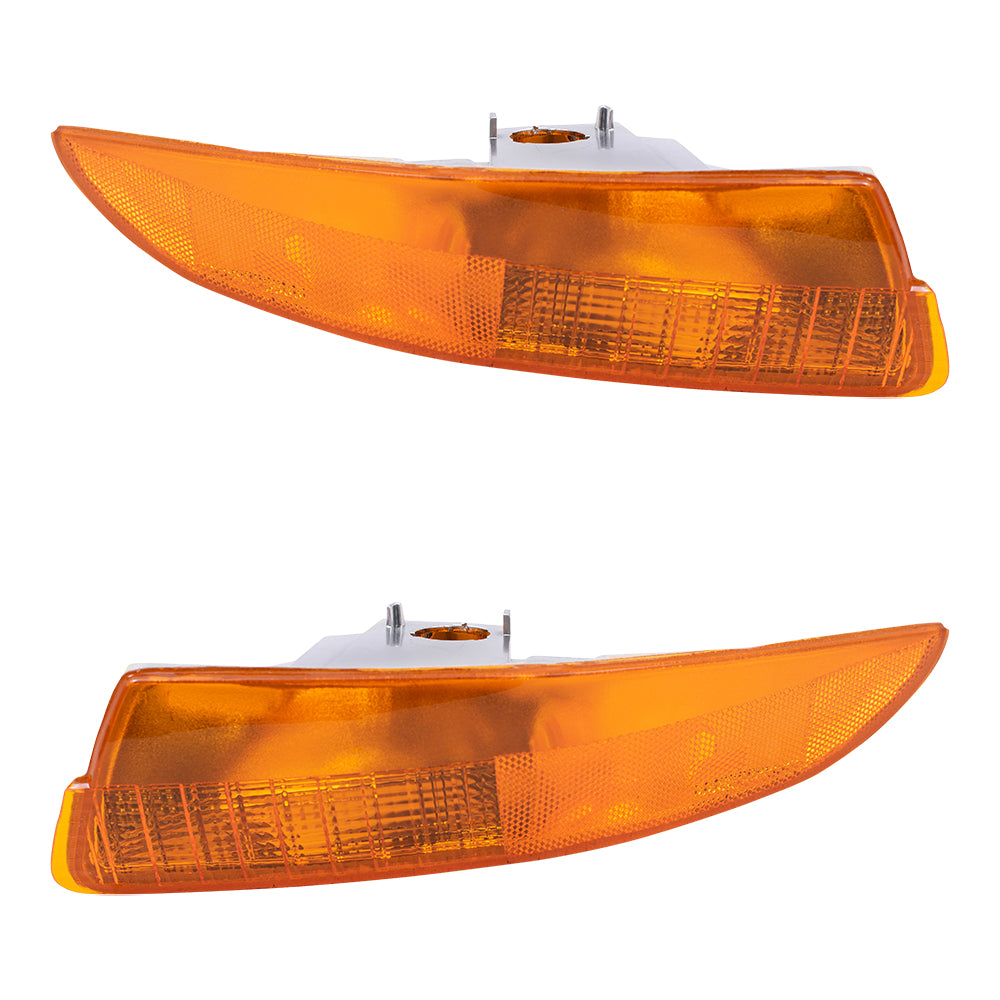 Brock Replacement Driver and Passenger Set Park Signal Side Marker Lights Compatible with 1993-2002 Camaro 5978551 5978552