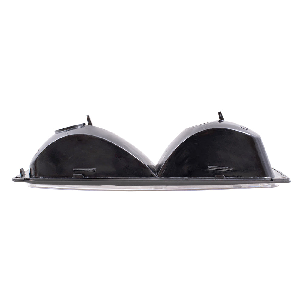 Brock Replacement Driver and Passenger Set Park Signal Front Marker Lights with Diamond Black Lens Compatible with 94-02 C/K Pickup Suburban Yukon Tahoe