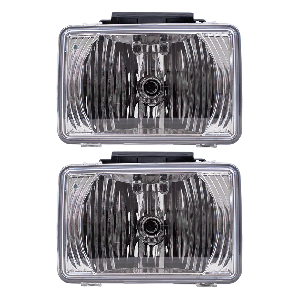 Brock Replacement Set Fog Lights Compatible with 2004-2012 Colorado Canyon Pickup Truck 15898306