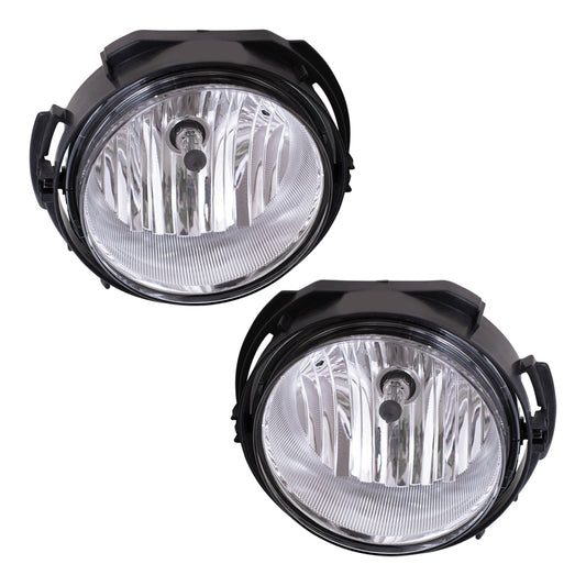 Brock Replacement Driver and Passenger Set Fog Lights Compatible with 2006-2011 HHR 15813307 15813308