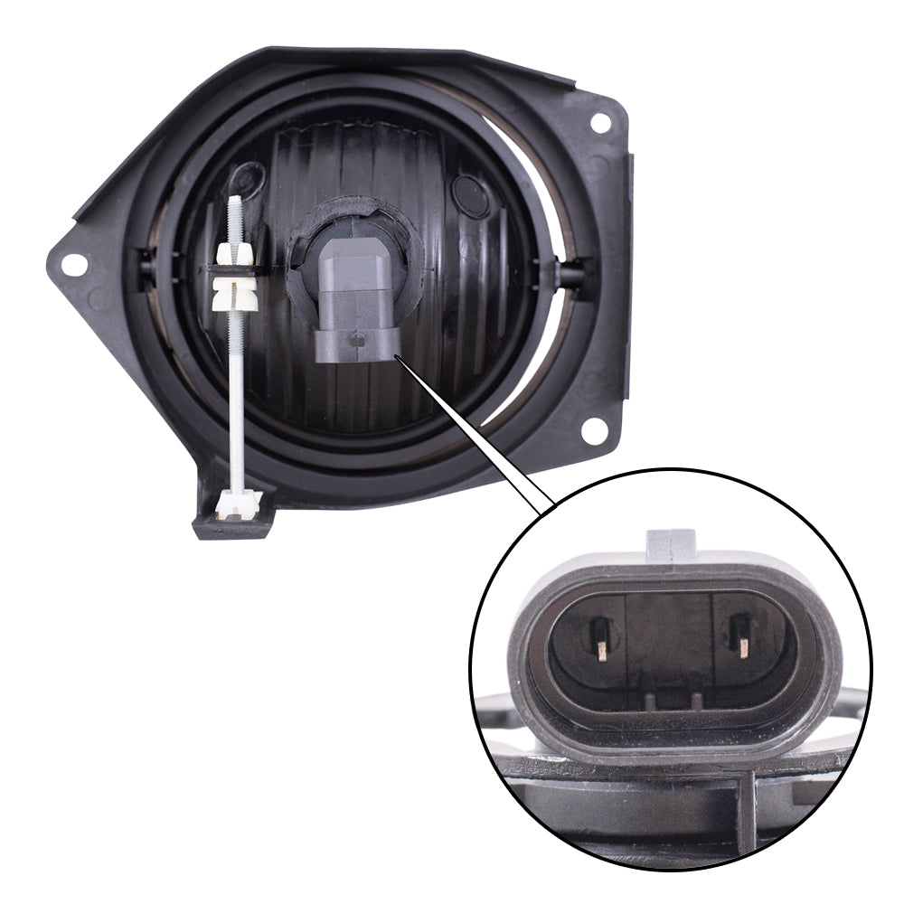 Brock Replacement Passenger Fog Light Compatible with 2006-2010 H3 2009-2010 H3T Pickup Truck 15807158