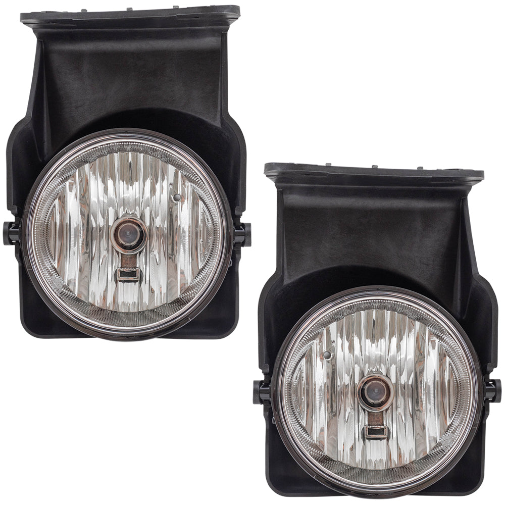 Brock Replacement Driver and Passenger Set Fog Lights Compatible with 2005-2007 Sierra Pickup Truck 15776380 15776383