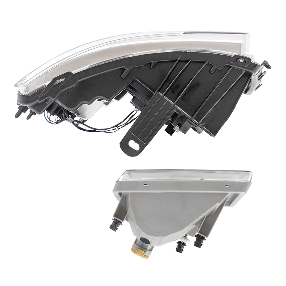 Brock Replacement Driver and Passenger Side Halogen Combination Headlights and Rectangle Fog Lights 4 Piece Set Compatible with 2007-2013 Silverado 1500 & 2007-2014 Silverado 2500/3500