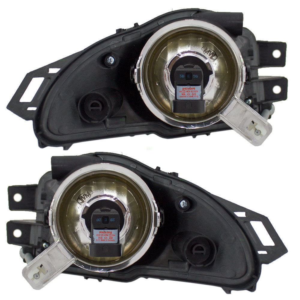 Brock Replacement Driver and Passenger Set Fog Lights Compatible with 2011 2012 2013 Regal 13285445 13285446