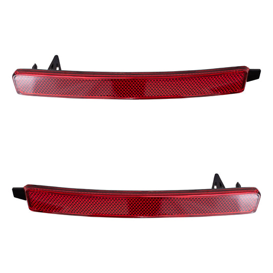 Brock Replacement Driver and Passenger Set Rear Bumper Reflector Lights Compatible with Acadia Outlook SRX Traverse 25881881 25881882