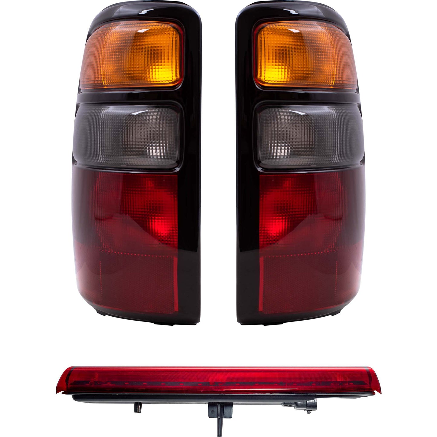 Brock Replacement Driver and Passenger Set Tail Lights & 3rd Brake Center High Mount Stop Light Compatible with 2004-2006 Tahoe Yukon & Yukon XL Suburban w/ Liftgate