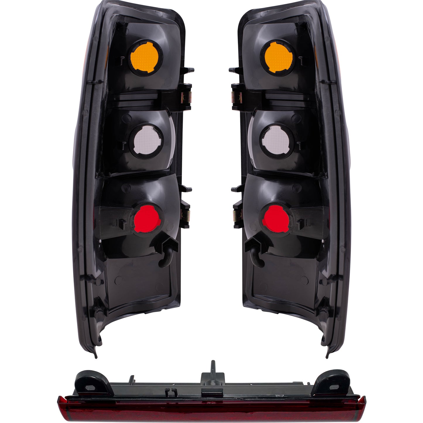 Brock Replacement Driver and Passenger Set Tail Lights & 3rd Brake Center High Mount Stop Light Compatible with 2004-2006 Tahoe Yukon & Yukon XL Suburban w/ Liftgate