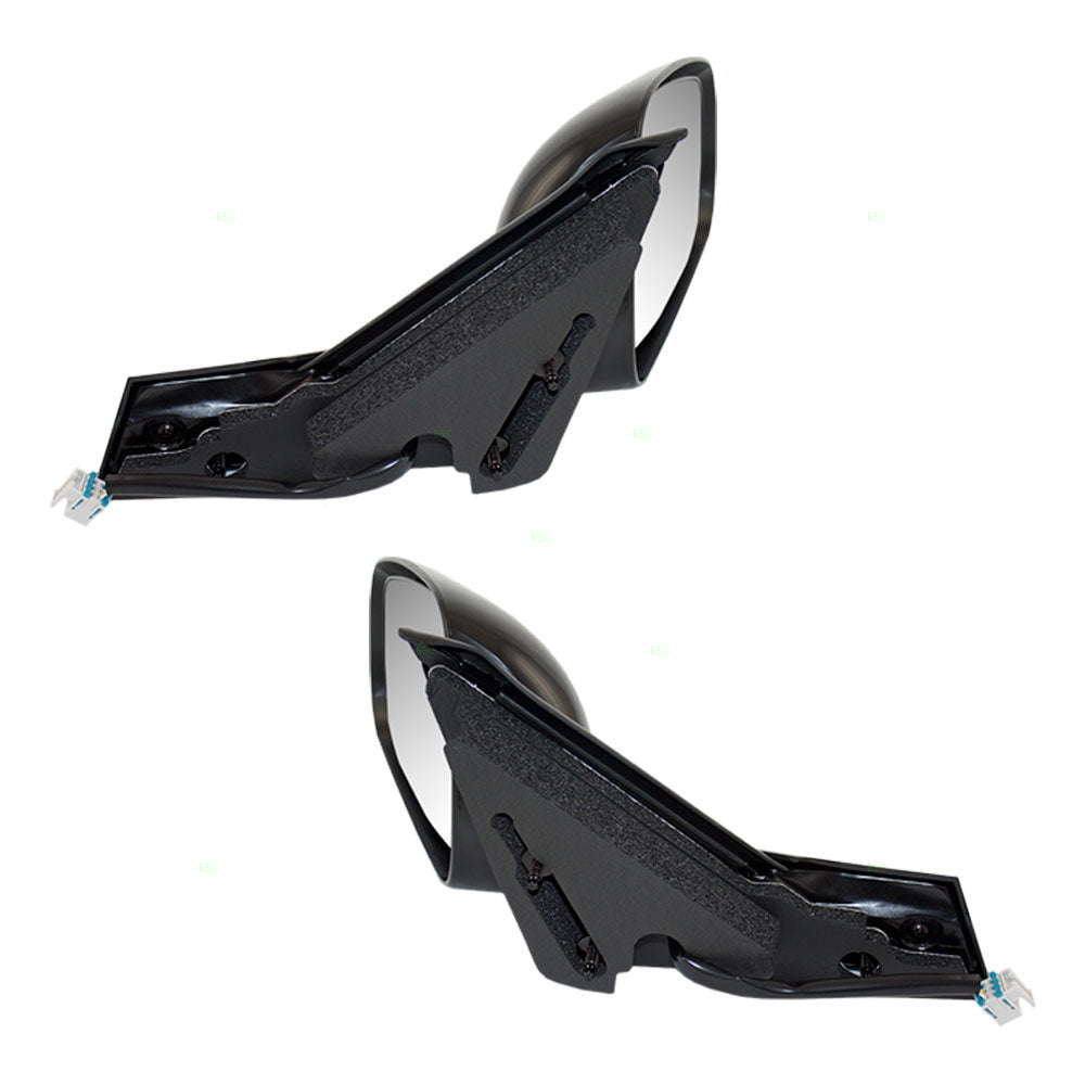 Brock Replacement Driver and Passenger Side Power Mirrors Paint to Match Black without Heat Compatible with 2000-2005 Impala 10331491