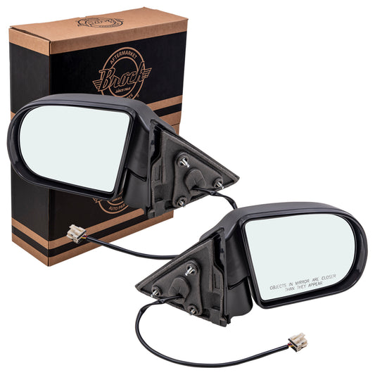 Power Mirror for 1999-2005 Blazer OEM Replacement Plastic Base Manual Fold for 1998-2004 S10 for 1999-2001 Jimmy for 1998-2004 Sonoma for 1999-2001 Bravada Set