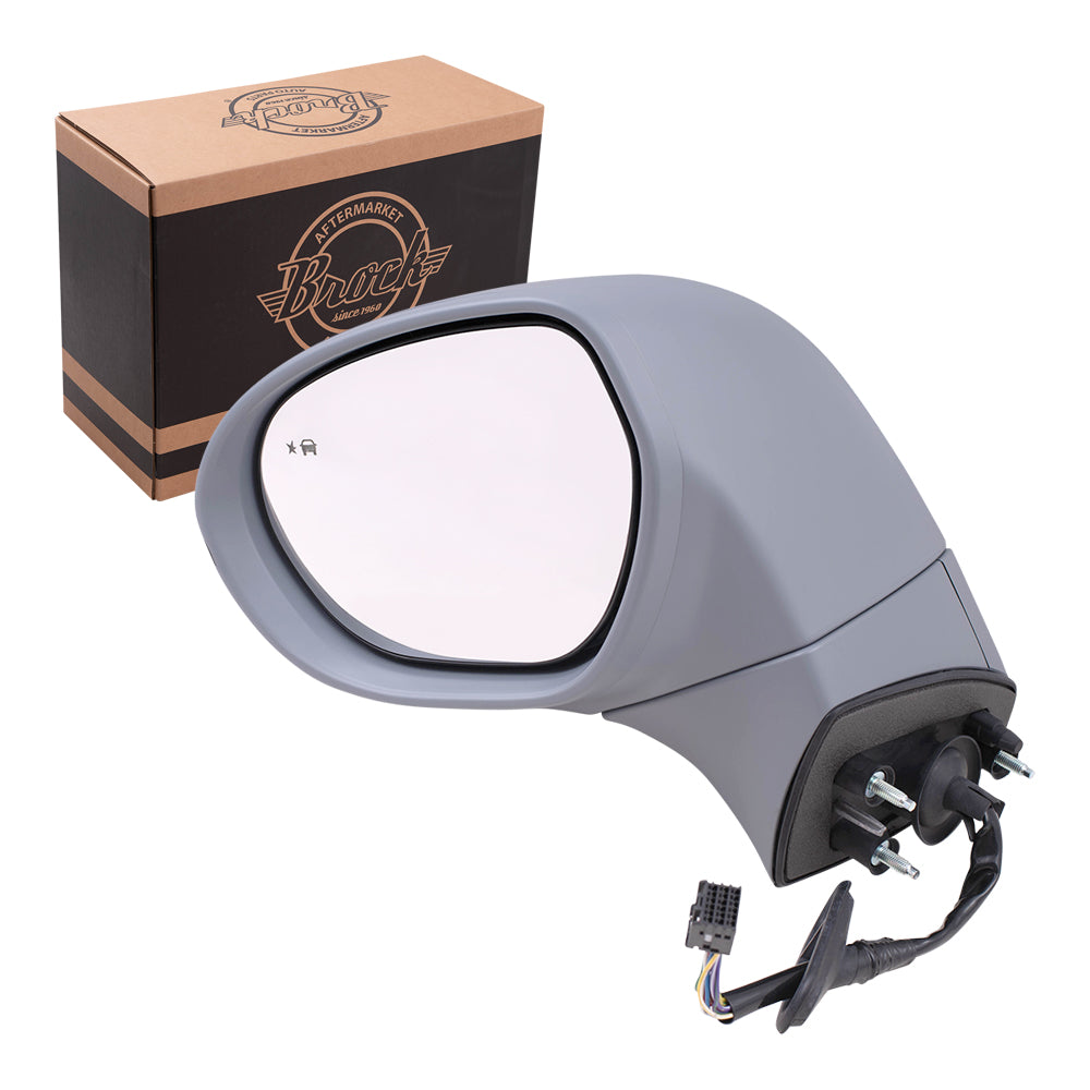 Brock Replacement Driver Power Side Door Mirror Heated with Signal Memory Blind Spot Detection Compatible with 2016-2020 Envision
