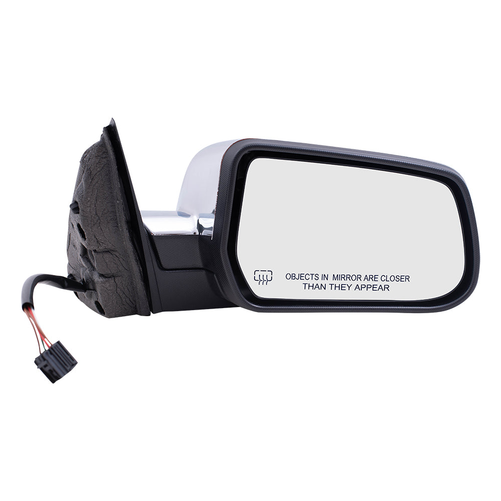 Brock Replacement Passenger Chrome Power Heated Mirror Compatible with 2015-2017 Equinox Terrain 23467321