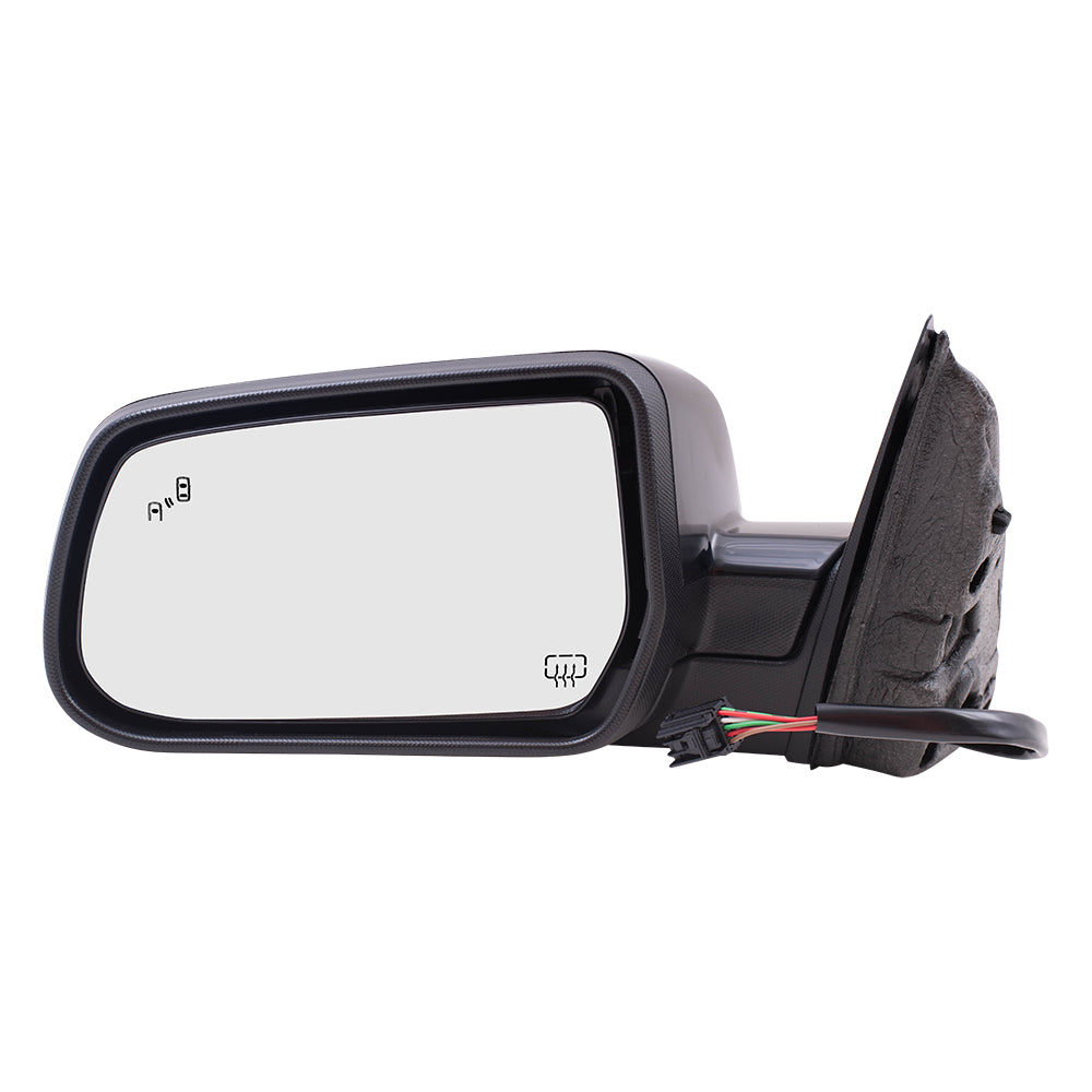Brock Replacement Driver Power Heated Memory Blind Spot Detection Mirror Compatible with 2016-2017 Equinox 2015-2017 Terrain 23219864