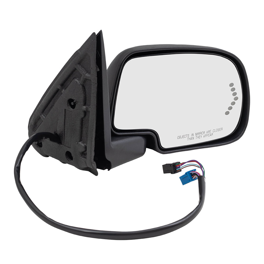 Brock Aftermarket Replacement Passenger Right Power Mirror Paint to Match Black Cap with Heat-Memory-Signal On Glass-Power Fold without Puddle Light-Auto Dim Compatible with 2003-2006 Chevy Avalanche