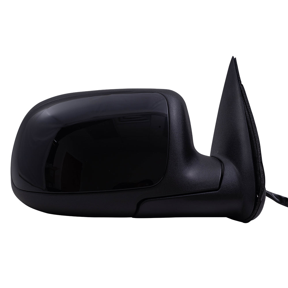 Brock Aftermarket Replacement Driver Left Passenger Right Power Mirror Set Paint to Match Black with Heat-Signal on Glass-Manual Folding Compatible with 2003-2006 Chevy Avalanche