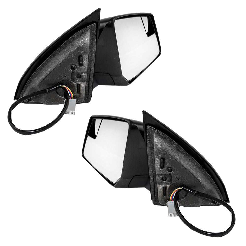 Brock Replacement Driver and Passenger Set Power Side Door Mirrors Heated Signal Spotter Glass Compatible with Traverse Acadia Outlook