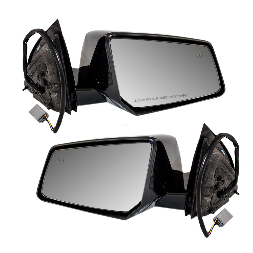 Brock Replacement Driver and Passenger Set Power Side Door Mirrors Heated Ready-to-Paint Compatible with Outlook Acadia Traverse 25894453 25894454