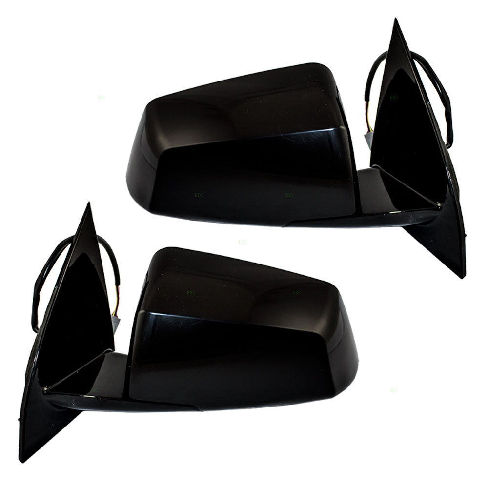 Brock Replacement Driver and Passenger Set Power Side Door Mirrors Heated Ready-to-Paint Compatible with Outlook Acadia Traverse 25894453 25894454