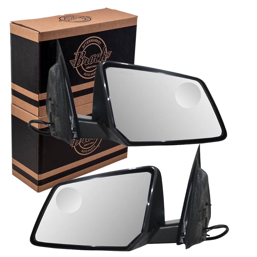 Brock Replacement Set Power Side Door Mirrors Heated Signal w/ Blind Spot Glass Compatible with Traverse Acadia Outlook