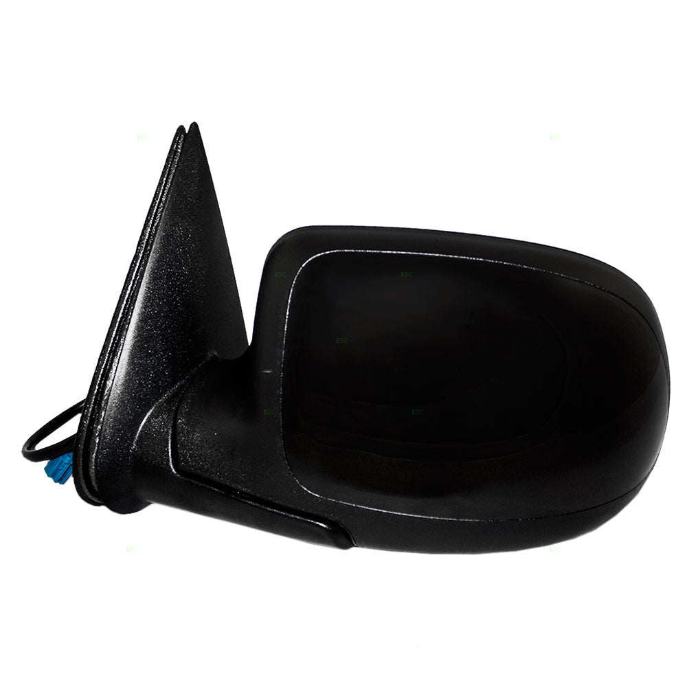 Brock Replacement Driver Power Side Door Mirror Heated with Black Cover Compatible with 2003-2007 Silverado Sierra Pickup Truck