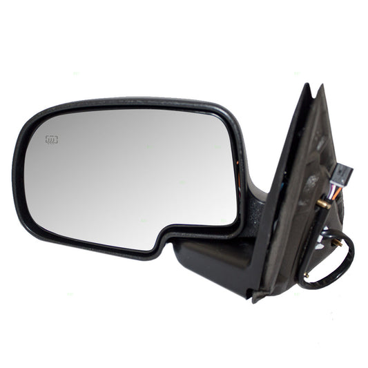 Power Mirror for 1999-2002 Silverado 1500 Textured Black Base-Chrome Cover Heated Manual Fold for 2001-2002 Silverado 1500 HD for 2000-2002 Tahoe for 2000-2002 Suburban 2500 for 2002 Avalanche 2500