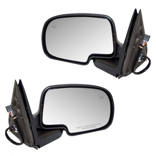 Power Mirror for 1999-2002 Silverado 1500 Textured Black Base-Chrome Cover Heated Manual Fold for 2001-2002 Silverado 1500 HD for 2000-2002 Tahoe for 2000-2002 Suburban 2500 for 2002 Avalanche 2500