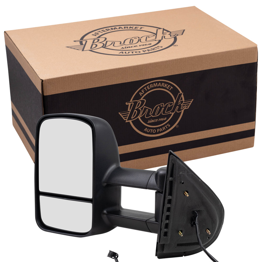 Power Towing Mirror for 2007-2013 Silverado 1500 Extendable Non-OEM Type Heated Manual Fold for 2007-2014 Silverado 2500 for 2007-2014 Tahoe for 2007-2013 Suburban 2500 for 2014 Suburban Left