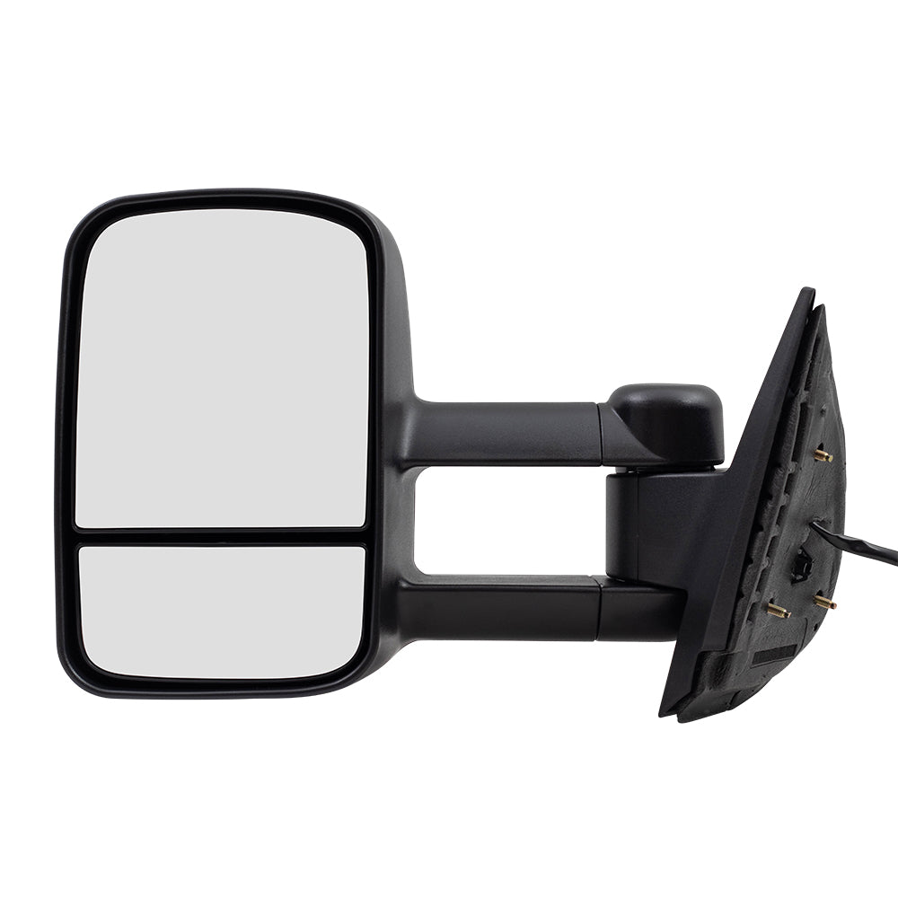 Brock Replacement Driver Power Tow Telescopic Mirror Heated Non-OEM Type Compatible with 2007-2014 Silverado Sierra Pickup Truck Suburban Escalade Tahoe Yukon