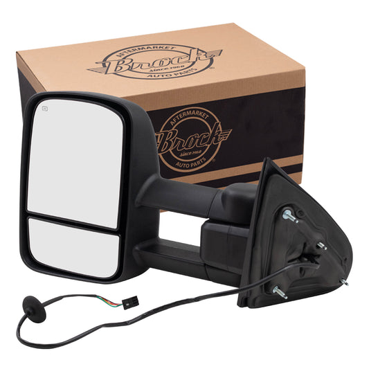 Power Towing Mirror for 2014-2017 Silverado 1500 Extendable OEM Substitute Heated Manual Fold for 2015-2017 Silverado 2500 for 2014-2017 Sierra 1500 for 2015-2019 Sierra 2500 HD Left GM1320485