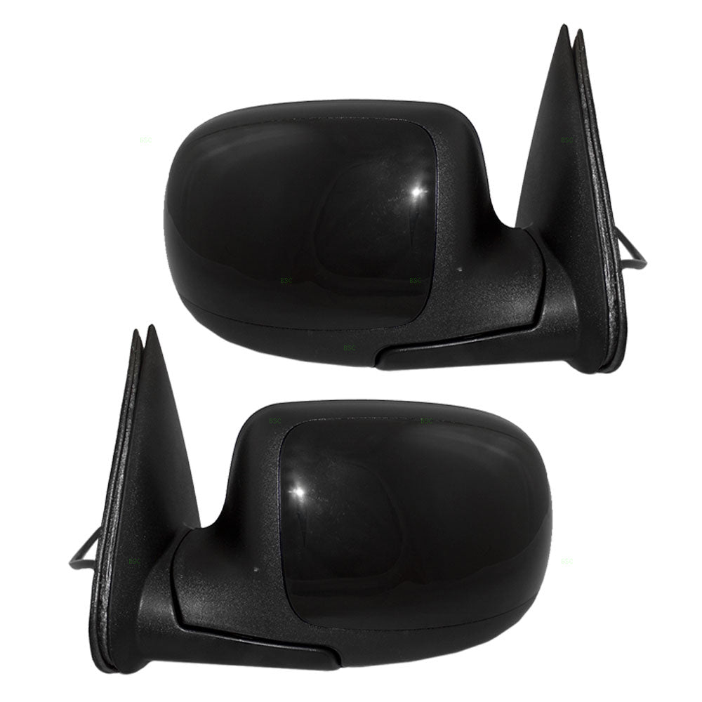 Brock Replacement Driver and Passenger Set Power Side Door Mirrors Heated Compatible with 1999-2002 Silverado Sierra Pickup Truck