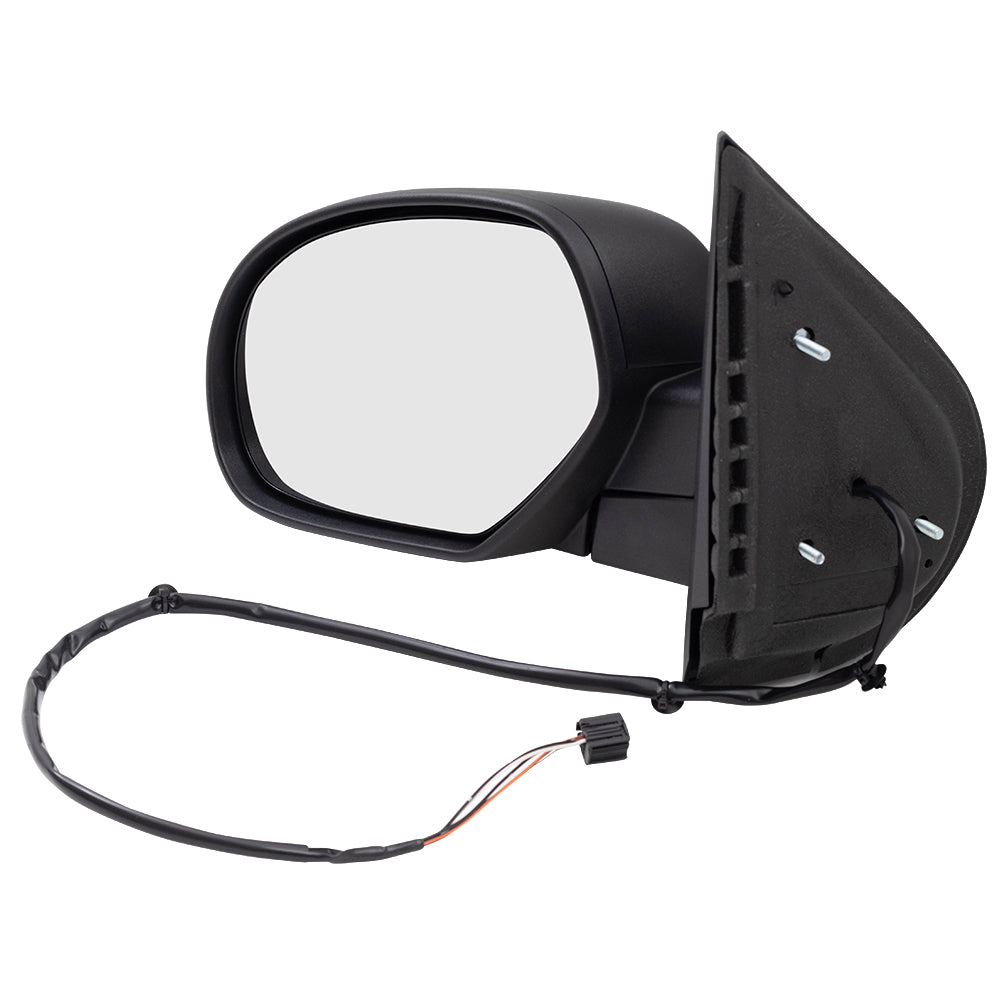 Brock Replacement Driver Power Side Door Mirror Heated Textured Compatible with 07-13 Silverado Sierra Avalanche Pickup Truck