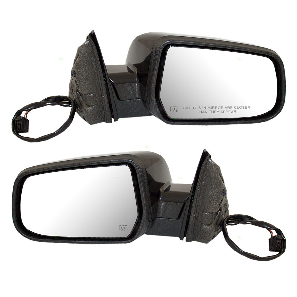 Brock Replacement Driver and Passenger Set Power Side Door Mirrors Heated Compatible with 2010-2014 Equinox Terrain SUV